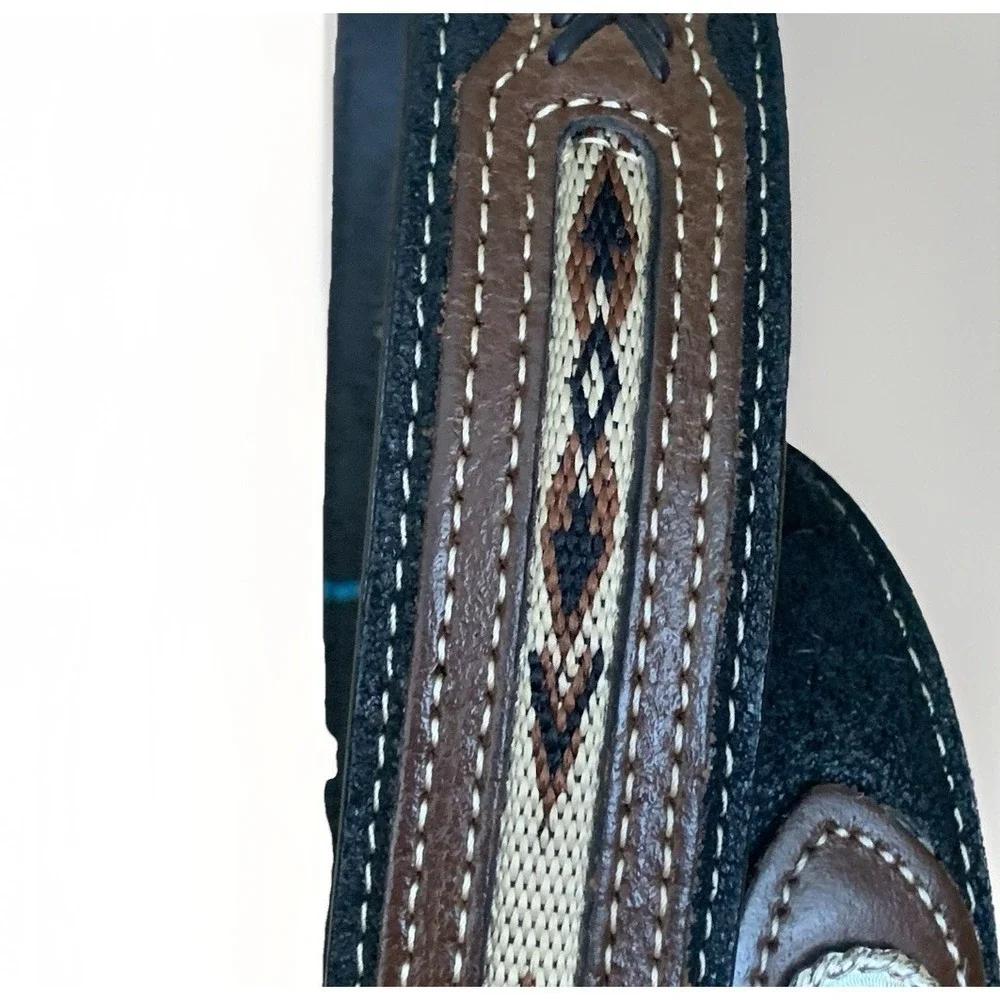 Nocona‎ Western Cowboy Aztec Ribbon Leather BELT 42